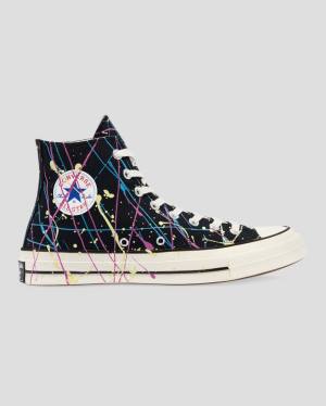 Tenis Altos Converse Chuck 70 Archive Print Paint Splatter Bota Negros | CV-021IDW