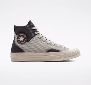 Tenis Altos Converse Chuck 70 Crafted Lona Bota Marrom | CV-019ITG