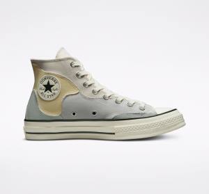 Tenis Altos Converse Chuck 70 Crafted Patchwork Bota Marrom Azules | CV-419LCB