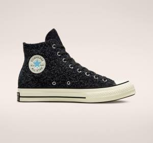 Tenis Altos Converse Chuck 70 Gamuza Seasonal Color Bota Negros | CV-541IVB