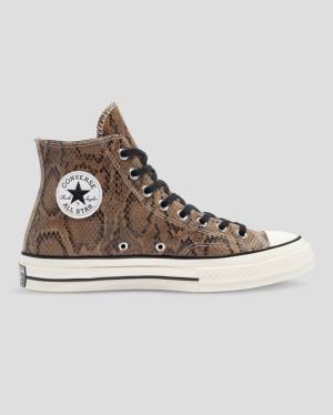 Tenis Altos Converse Chuck 70 Reptile Gamuza Bota Marrom | CV-165WNL