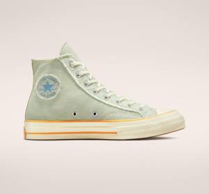 Tenis Altos Converse Chuck 70 Washed Denim Bota Azules Claro Azules | CV-273BVH