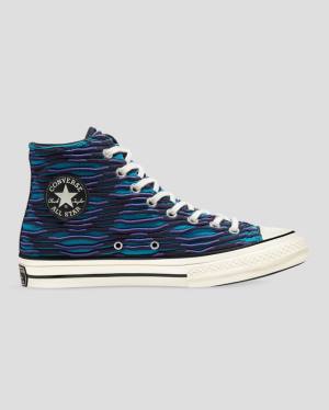 Tenis Altos Converse Chuck 70 Wavy Knit Bota Azules | CV-047ZSH