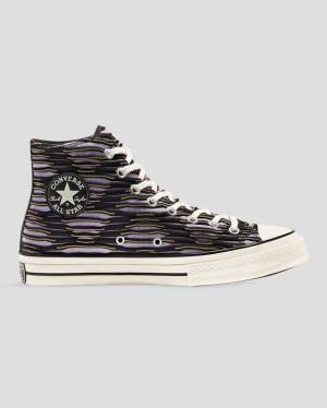 Tenis Altos Converse Chuck 70 Wavy Knit Bota Naranjas Negros Morados | CV-130TNP