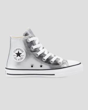 Tenis Altos Converse Chuck Taylor All Star Metallic Bota Plateados | CV-013ISL