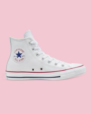 Tenis Altos Converse Chuck Taylor All Star Cuero Bota Blancos | CV-126FIT