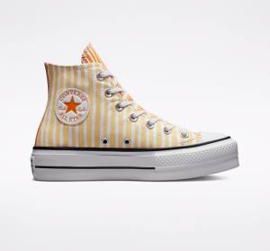 Tenis Altos Converse Chuck Taylor All Star Lift Plataforma Stripes Bota Mango | CV-132JAZ