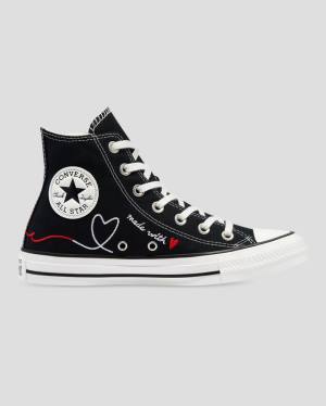 Tenis Altos Converse Chuck Taylor All Star Love Thread Bota Negros | CV-149HTK