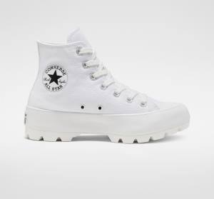 Tenis Altos Converse Chuck Taylor All Star Lugged Bota Blancos Negros Blancos | CV-152ZQL