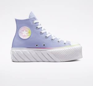 Tenis Altos Converse Chuck Taylor All Star 2X Lift Plataforma Pastel Gradient Bota Azules Blancos | CV-216BPU