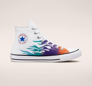 Tenis Altos Converse Chuck Taylor All Star Archive Prints Bota Blancos Azules Turquesa | CV-243MDO