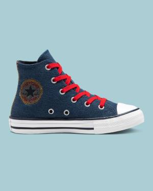 Tenis Altos Converse Chuck Taylor All Star Denim Reverse Twill Bota Azules | CV-247SDI