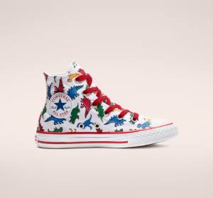 Tenis Altos Converse Chuck Taylor All Star Dinoverse Bota Blancos Rojos Azules | CV-306UNJ