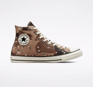 Tenis Altos Converse Chuck Taylor All Star Archive Camo Bota Marrom Negros | CV-698HFV