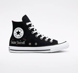 Tenis Altos Converse Chuck Taylor All Star You Are On The Right Path Bota Negros Blancos | CV-719UHF