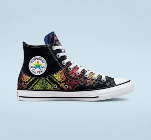 Tenis Altos Converse Chuck Taylor All Star Pride Bota Negros Rojos | CV-849ULN