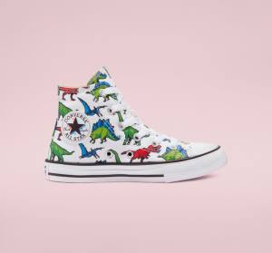 Tenis Altos Converse Chuck Taylor All Star 8-Bit Dino Bota Blancos Azules | CV-857HRY