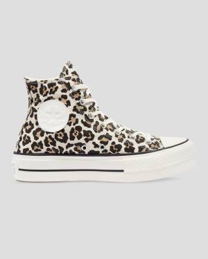 Tenis Altos Converse Chuck Taylor Lift Leopard Print Plataforma Bota Leopardo | CV-432GXV