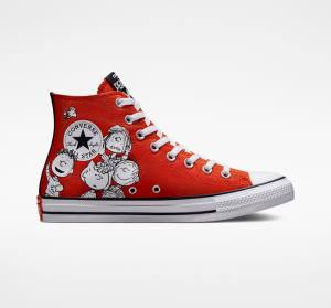 Tenis Altos Converse Peanuts Chuck Taylor All Star Bota Rojos Negros Blancos | CV-678BFQ