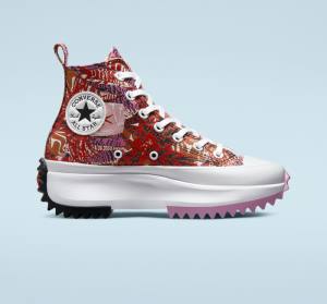 Tenis Altos Converse Run Star Hike Plataforma Tropical Florals Bota Naranjas Negros Blancos | CV-463NMF