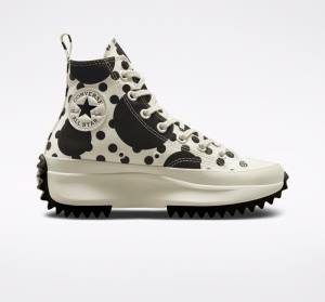 Tenis Altos Converse Run Star Hike Plataforma Polka Dots Bota Negros | CV-529PVB