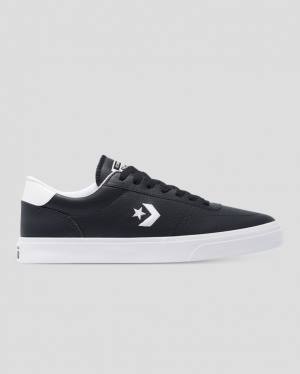 Tenis Bajos Converse Boulevard Faux Cuero Negros | CV-475MPX