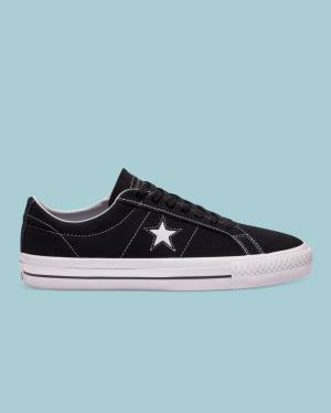 Tenis Bajos Converse CONS One Star Pro Gamuza Negros | CV-301MCX