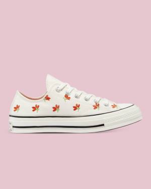 Tenis Bajos Converse Chuck 70 Embroidered Garden Party Beige | CV-459PXM