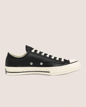 Tenis Bajos Converse Chuck 70 Seasonal Cuero Negros | CV-839XZW