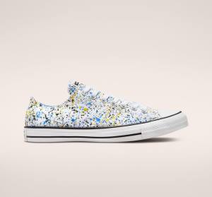 Tenis Bajos Converse Chuck Taylor All Star Archive Paint Splatter Blancos Azules | CV-048QJV