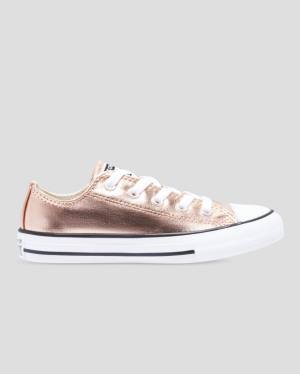 Tenis Bajos Converse Chuck Taylor All Star Metallic Dorados Blancos | CV-153GPC