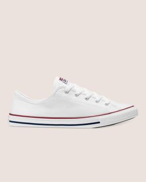 Tenis Bajos Converse Chuck Taylor All Star Dainty Basic Lona Blancos | CV-418QLU