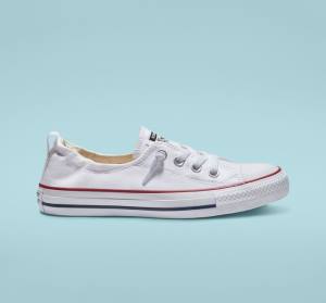 Tenis Bajos Converse Chuck Taylor All Star Shoreline White Slip On Blancos | CV-483QBU