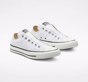 Tenis Bajos Converse Chuck Taylor All Star Slip Blancos Negros Blancos | CV-523GPY