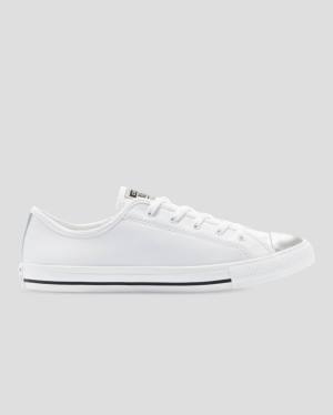 Tenis Bajos Converse Chuck Taylor All Star Dainty Mono Metallic Blancos | CV-578TJW