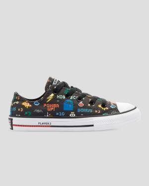 Tenis Bajos Converse Chuck Taylor All Star Gamer Print Negros | CV-605IEC