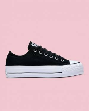 Tenis Bajos Converse Chuck Taylor All Star Lona Lift Negros | CV-814QKL