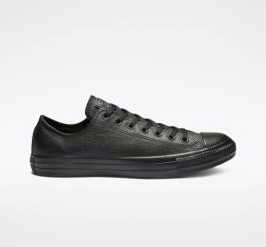 Tenis Bajos Converse Chuck Taylor All Star Cuero Negros | CV-958HIR