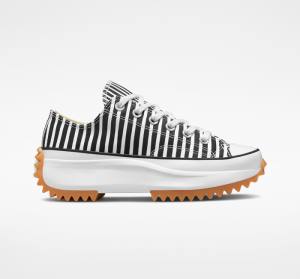 Tenis Bajos Converse Run Star Hike Plataforma Stripes Blancos Negros Blancos | CV-250MBJ