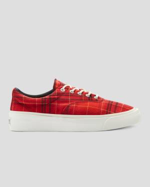 Tenis Bajos Converse Skidgrip Twisted Plaid Rojos | CV-079PKA