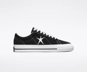 Tenis Bajos Converse Stussy One Star Negros Blancos | CV-402ILY