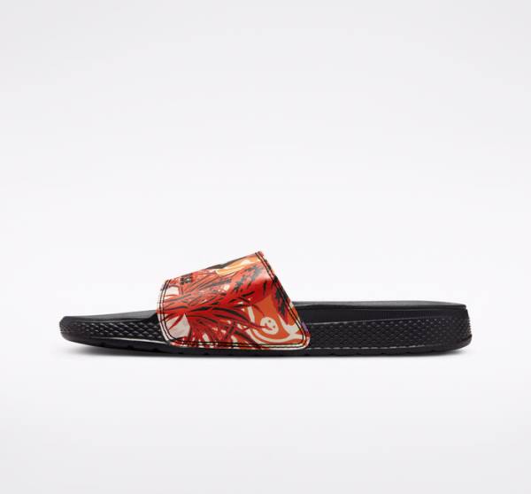 Sandalias Converse All Star Chanclas Tropical Florals Negros Amarillos Oscuro Rosas | CV-340DFP