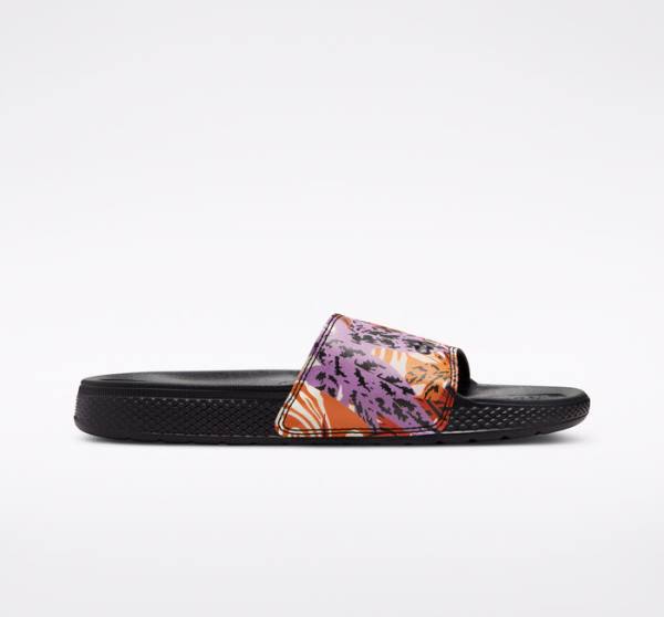 Sandalias Converse All Star Chanclas Tropical Florals Negros Amarillos Oscuro Rosas | CV-973DHQ