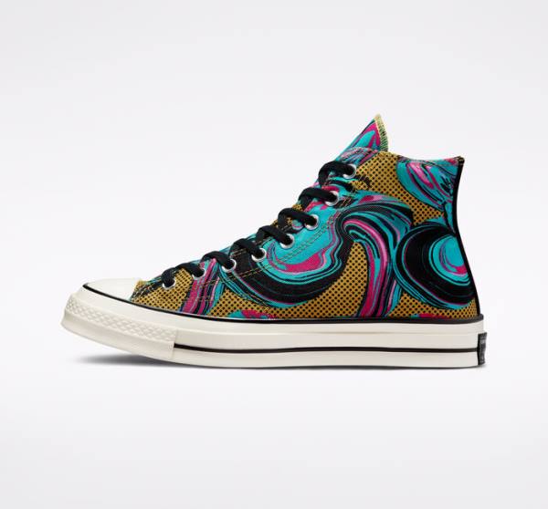 Tenis Altos Converse Chuck 70 '90s Marbled Bota Turquesa | CV-238GTB