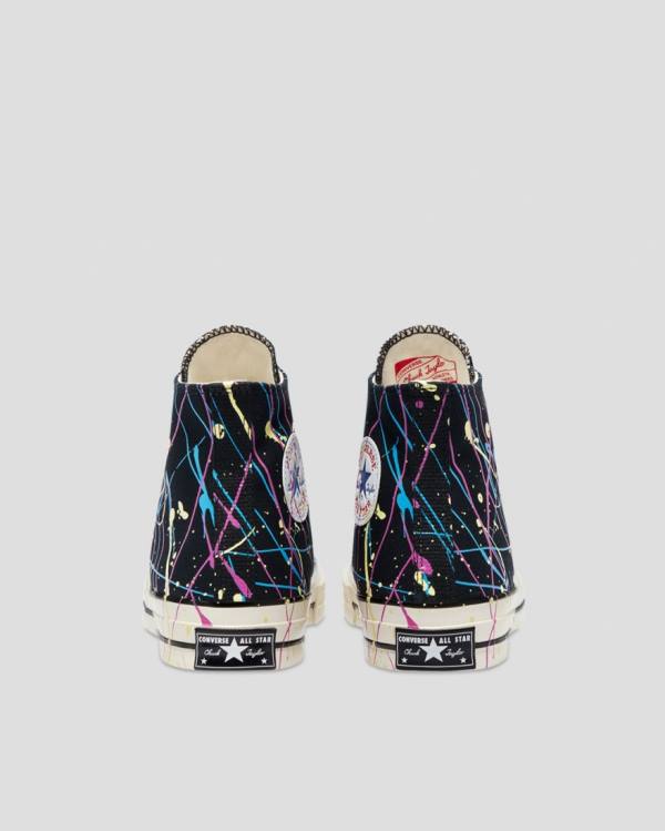 Tenis Altos Converse Chuck 70 Archive Print Paint Splatter Bota Negros | CV-021IDW