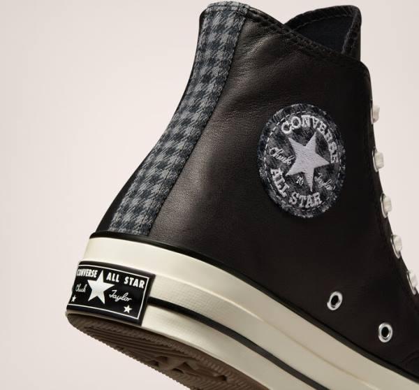 Tenis Altos Converse Chuck 70 Crafted Cuero Bota Negros | CV-291JWF