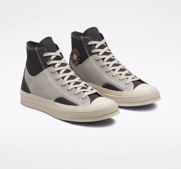 Tenis Altos Converse Chuck 70 Crafted Lona Bota Marrom | CV-019ITG