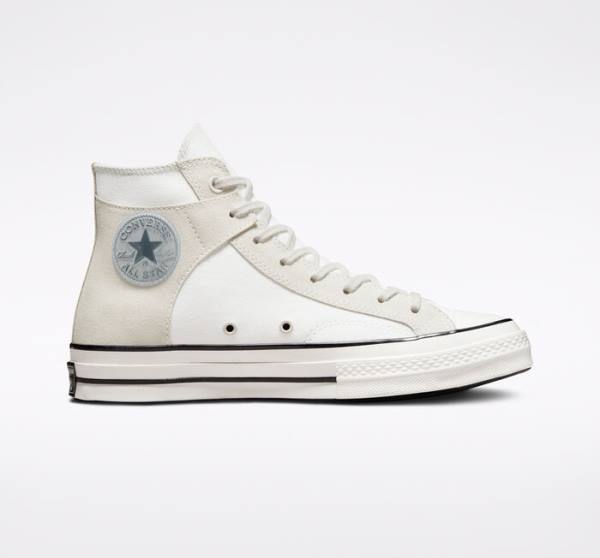 Tenis Altos Converse Chuck 70 Crafted Lona Bota Blancos Negros | CV-548XJM