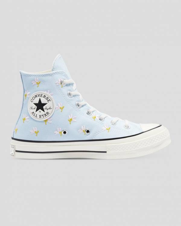 Tenis Altos Converse Chuck 70 Embroidered Garden Party Bota Azules | CV-094VIY