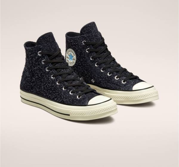 Tenis Altos Converse Chuck 70 Gamuza Seasonal Color Bota Negros | CV-541IVB